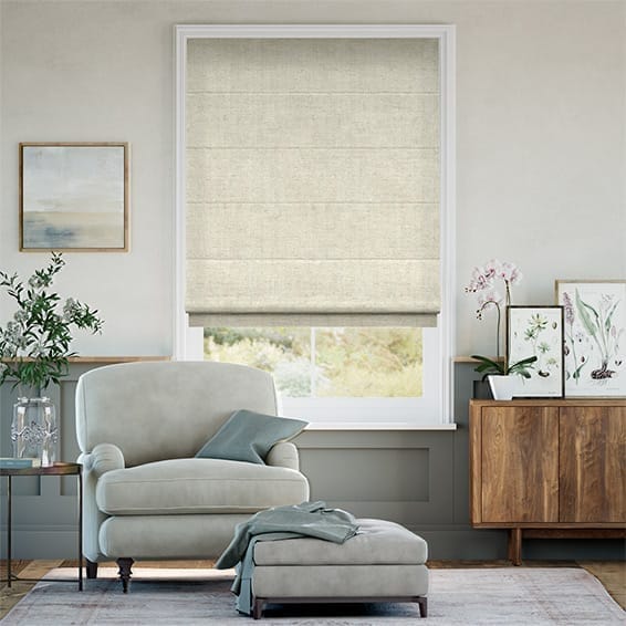 Click2Fit Paleo Linen Vintage Cream Roman Blind