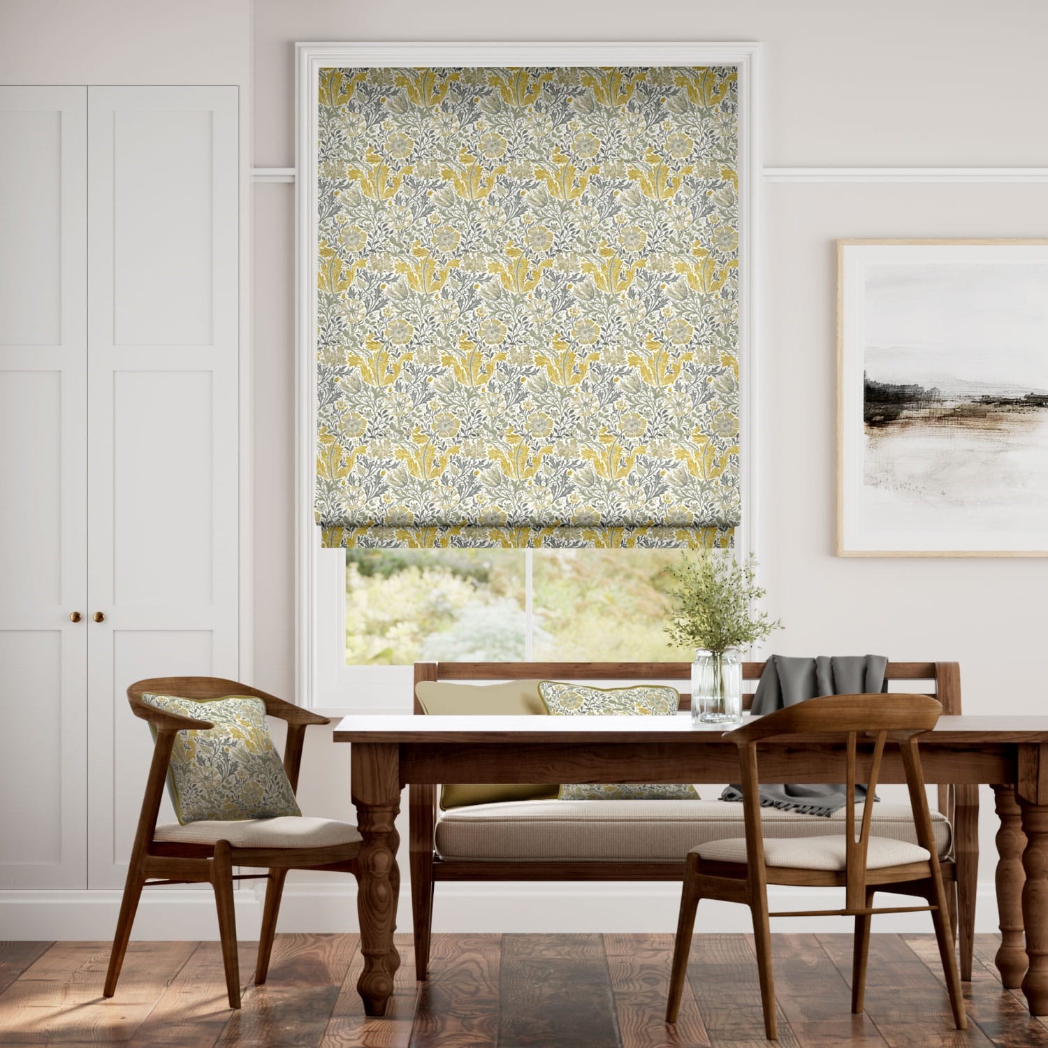 William Morris Compton Buttercup Roman Blind