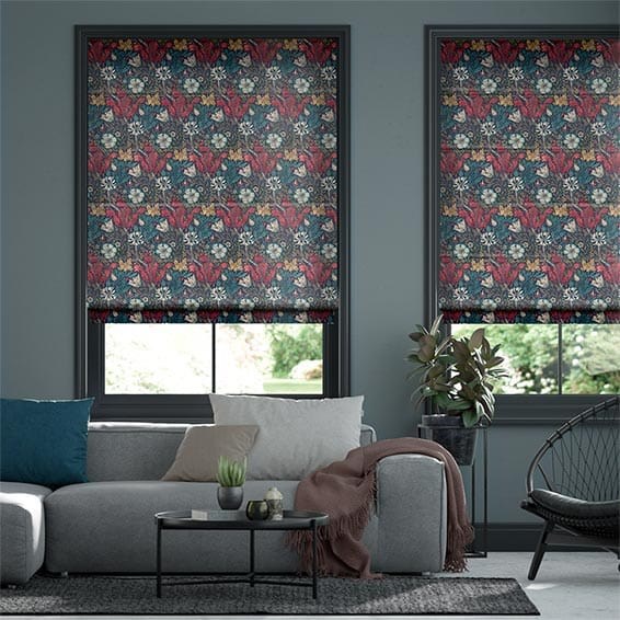 William Morris Compton Velvet Ink Roman Blind