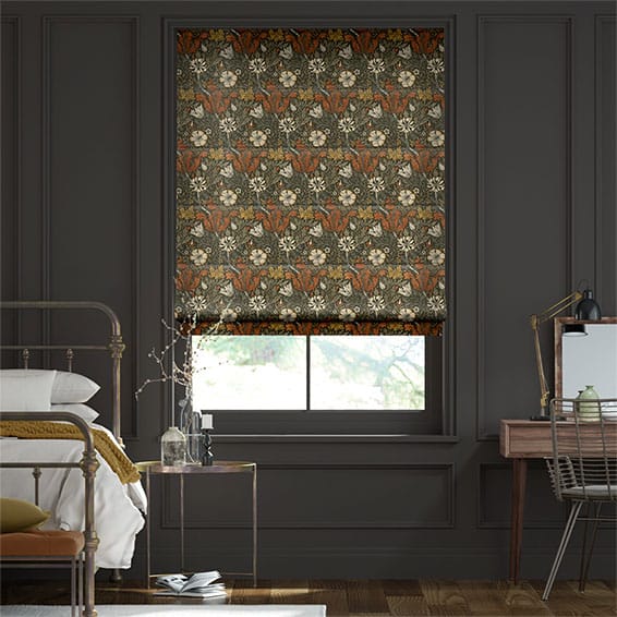 William Morris Compton Velvet Sienna Roman Blind