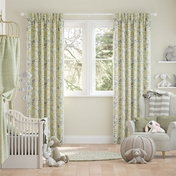 Country Blossom Linen Lemon Tart Curtains