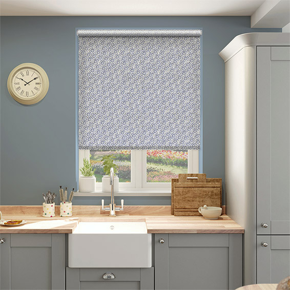 Choices Daisy Spot Blue Roller Blind