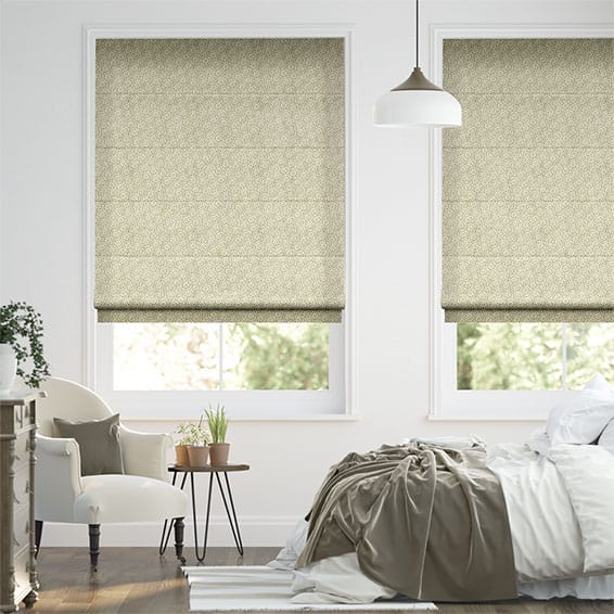 Daisy Spot Grey Roman Blind