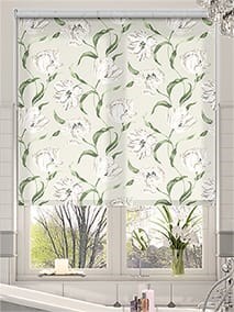 Dancing Tulips Cream Roller Blind thumbnail image