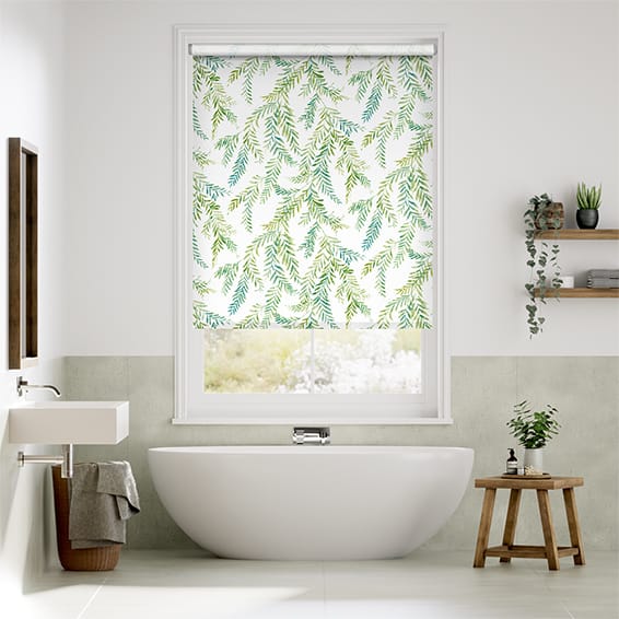 Dappled Ferns Leaf Green Roller Blind