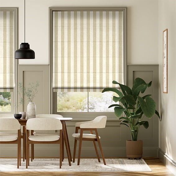 Electric Dartmouth Oatmeal Roman Blind