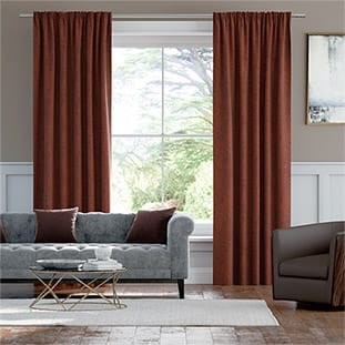 Delphi Chenille Weave Burnt Umber Curtains thumbnail image