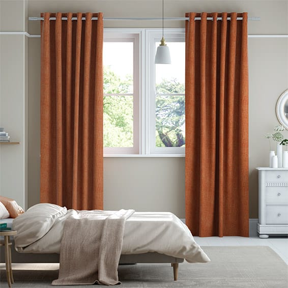 Delphi Chenille Weave Cayenne Curtains