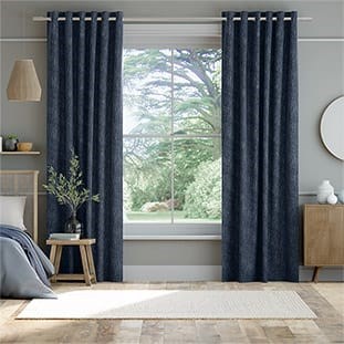 Delphi Chenille Weave Cobalt Blue Curtains thumbnail image