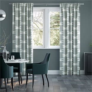 Demoiselle Faux Silk Steel Curtains thumbnail image