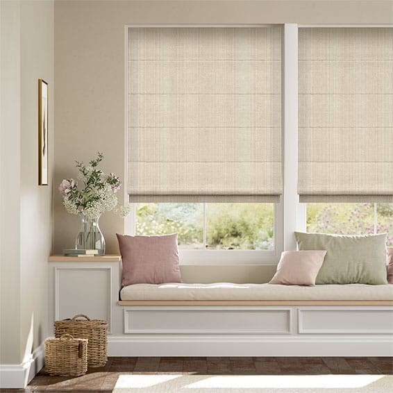 Devon Stripe Sand  Roman Blind