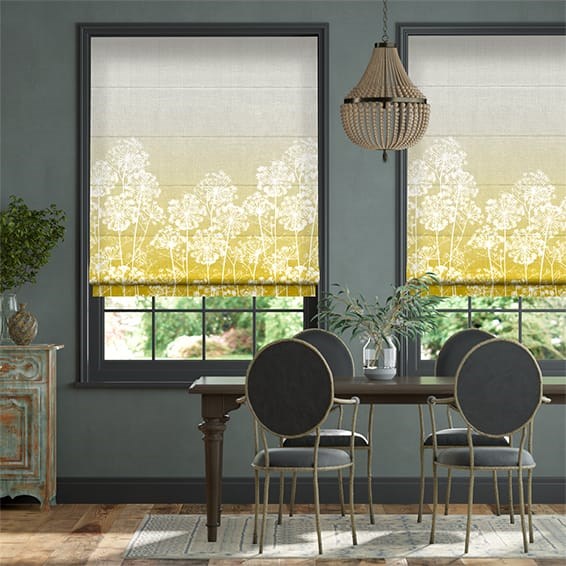 Dill Ochre Roman Blind