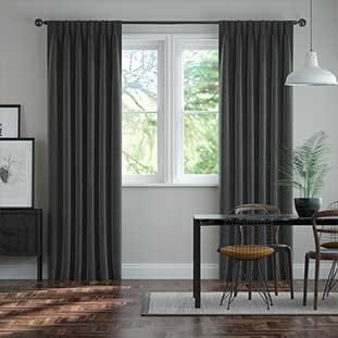 DuJour Velvet Gunmetal Grey Curtains thumbnail image