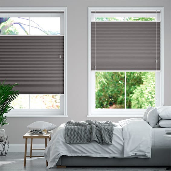 Thermal DuoShade Dark Grey Top Down/Bottom Up Pleated Blind