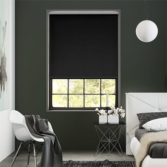 Electric Eclipse Black Roller Blind