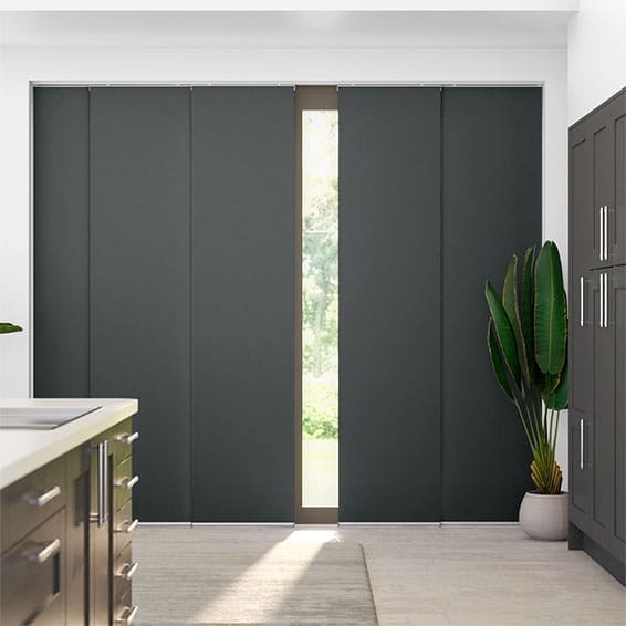 Eclipse Blackout Iron Grey Panel Blind