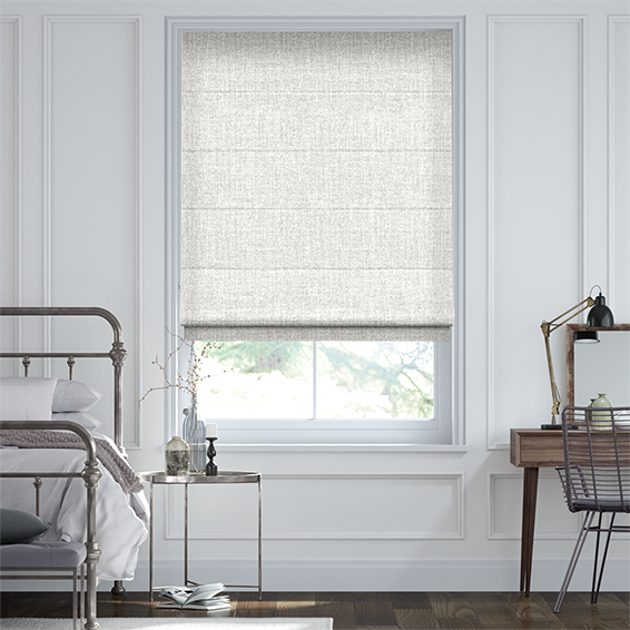 Encanto Shimmering Platinum Roman Blind