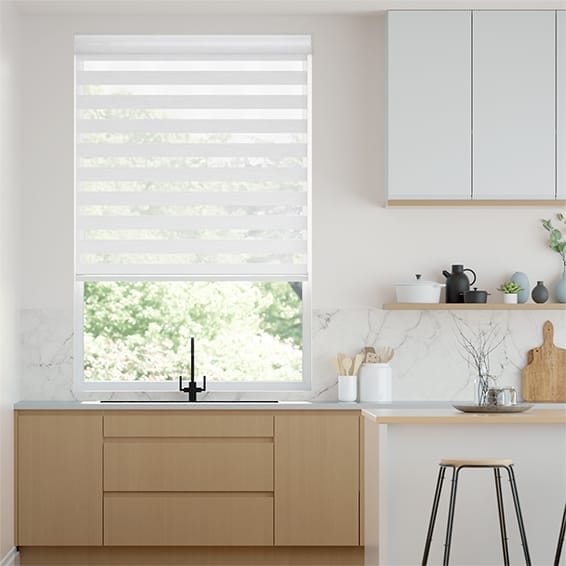 Enjoy Coconut white Zebra Roller Blind