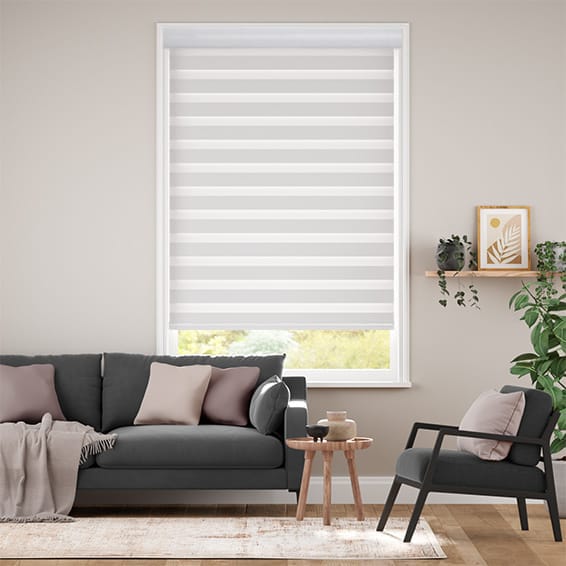 Enjoy Light Grey Zebra Roller Blind