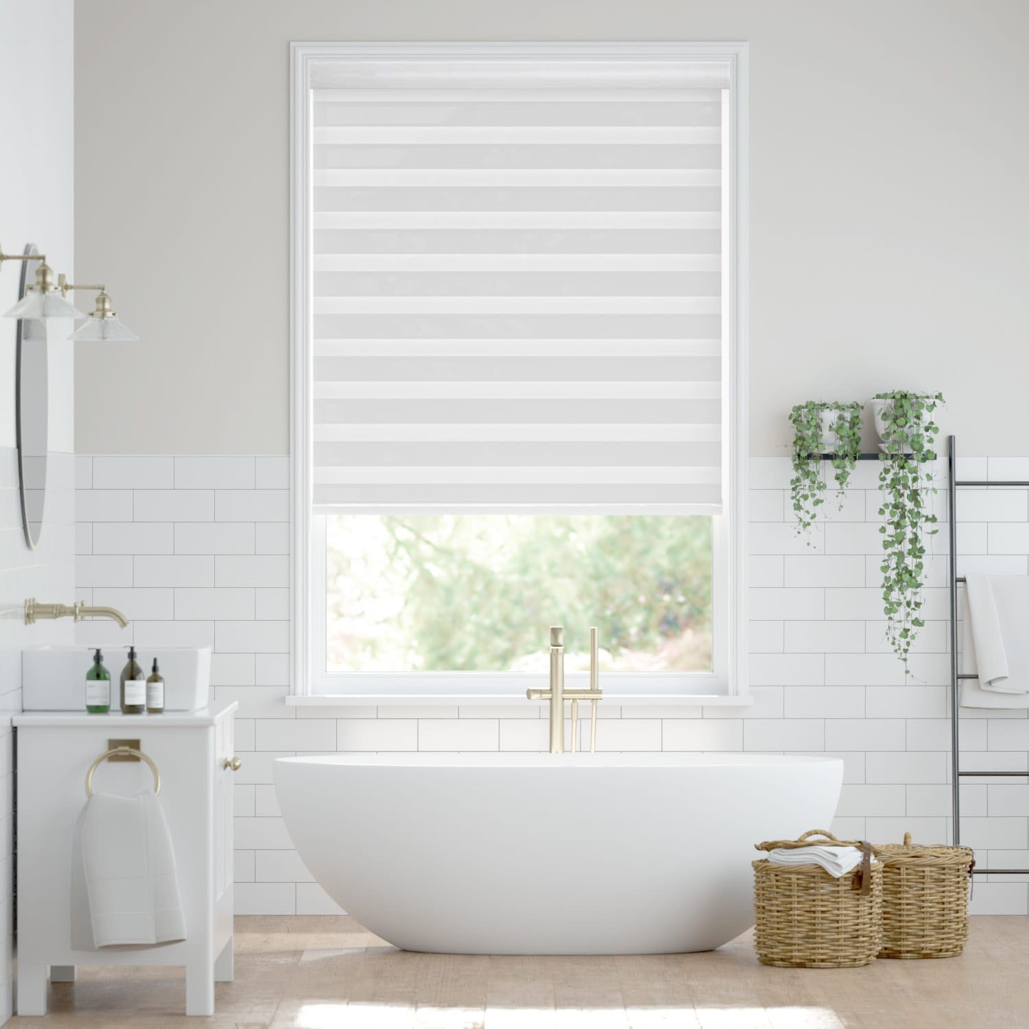 Enjoy Matte White  Zebra Roller Blind