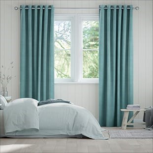 Eternity Linen Teal Curtains thumbnail image