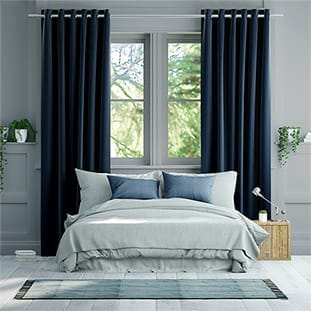 Eternity Linen Twilight Blue Curtains thumbnail image