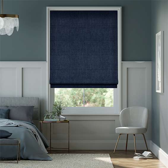 Eternity Linen Twilight Blue Roman Blind