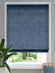 Eternity Linen Whale Blue Roman Blind thumbnail image