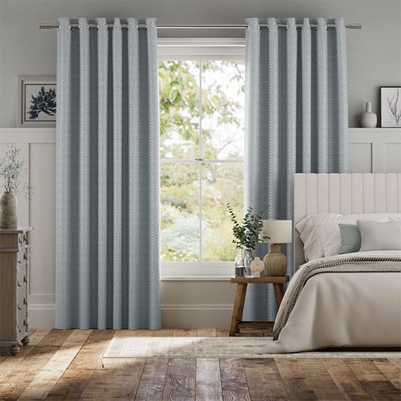 Filigree Misty Blue Curtains