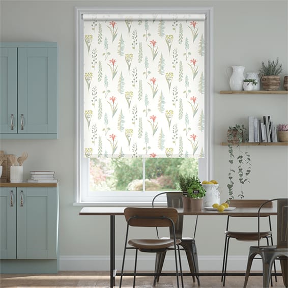 Floral Bazaar Aqua Roller Blind