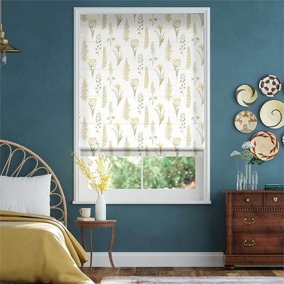 Floral Bazaar Honey Roman Blind