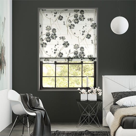 Floris Charcoal Roman Blind