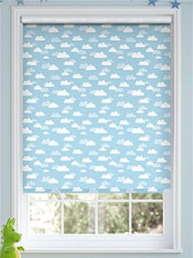 Fluffy Clouds Blackout Blue Roller Blind thumbnail image