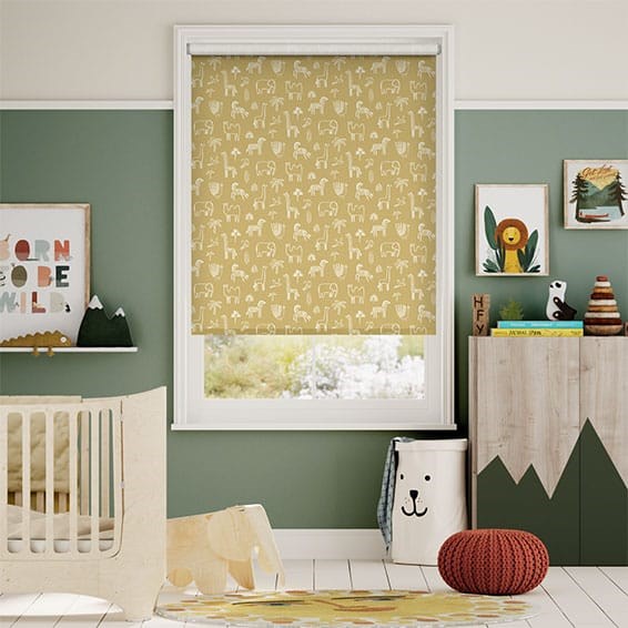 Funky Jungle Mini Straw Roller Blind