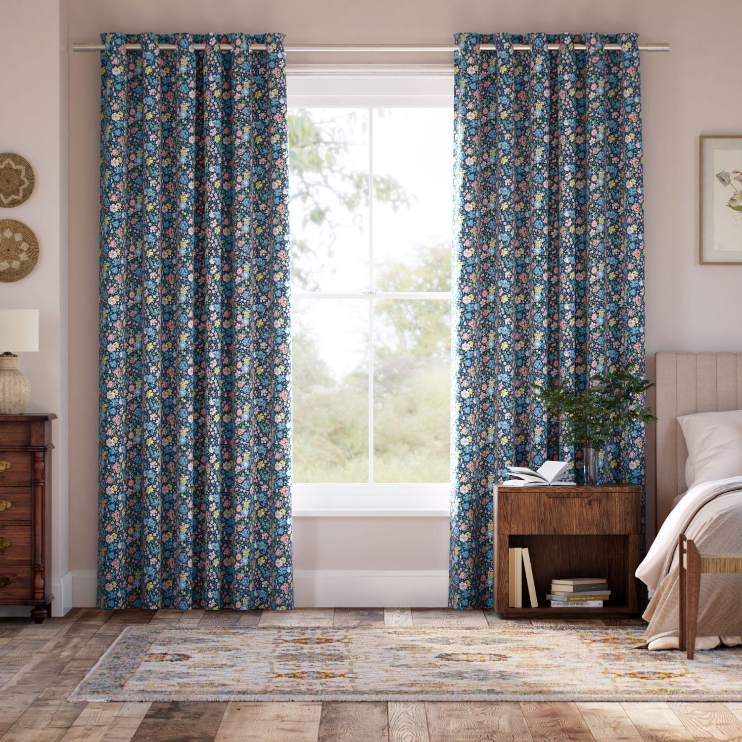 Glen Lyon Navy Curtains