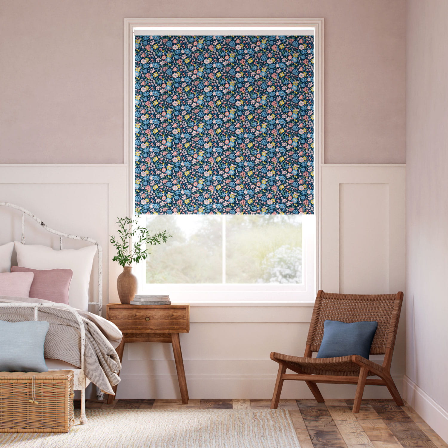 Glen Lyon Navy Roller Blind