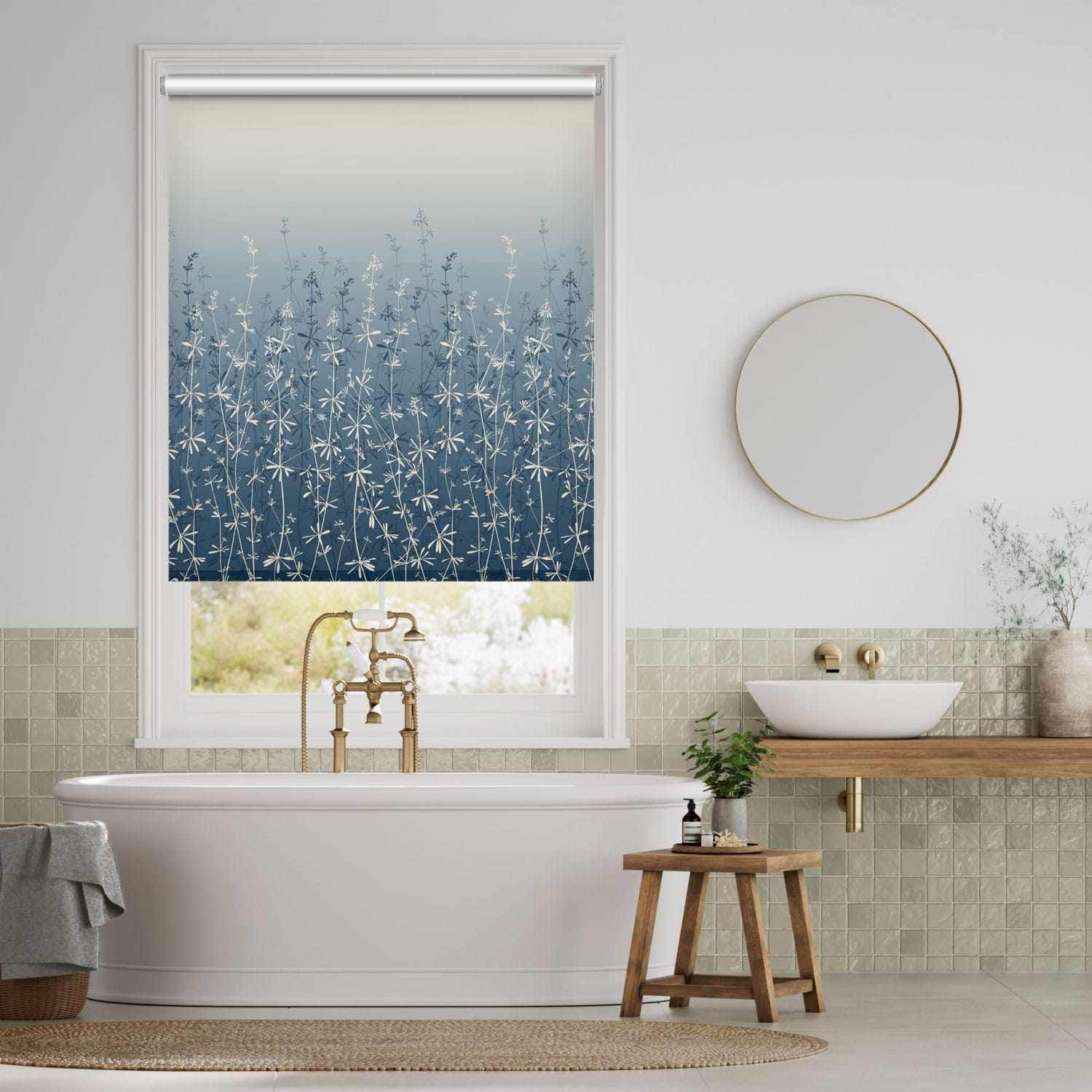 Goosegrass Midnight Roller Blind