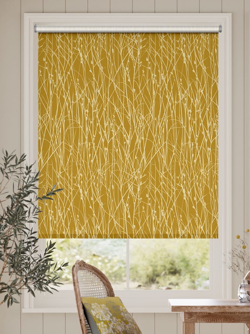 Grasses Mustard Roller Blind thumbnail image