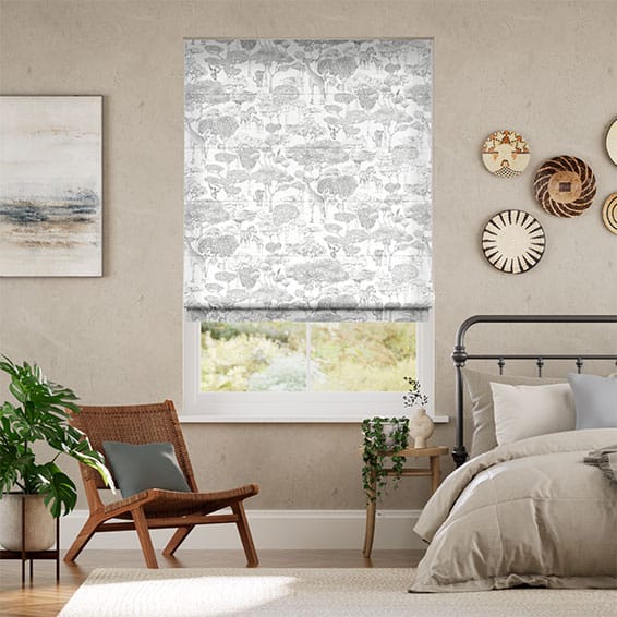 Grassland Graphite Roman Blind