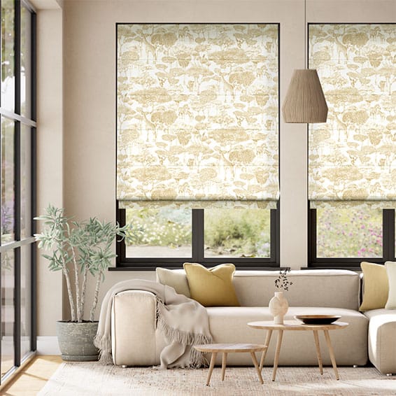 Grassland Ochre Roman Blind