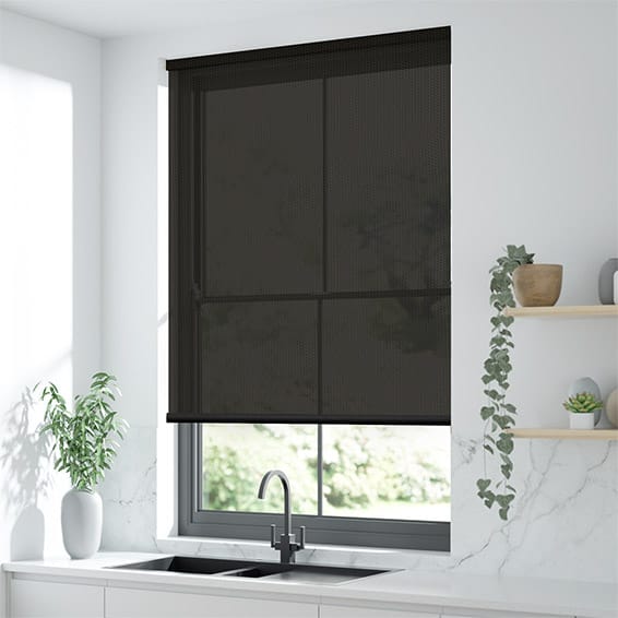 Harmony Black Sunscreen Roller Blind