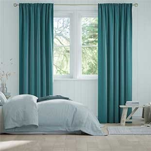 Harrow Caribbean Blue Curtains thumbnail image