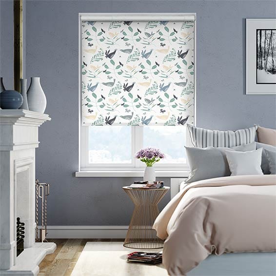 Hygge Birds Pastoral Blue Roller Blind