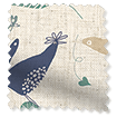 Hygge Birds Vintage Linen Pastoral Blue Roman Blind swatch image