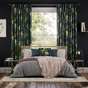 Inky Botanical Midnight Curtains thumbnail image