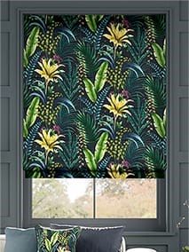 Inky Botanical Midnight Roman Blind thumbnail image