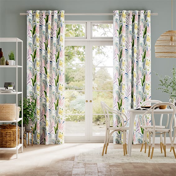 Inky Botanical Tropical Curtains