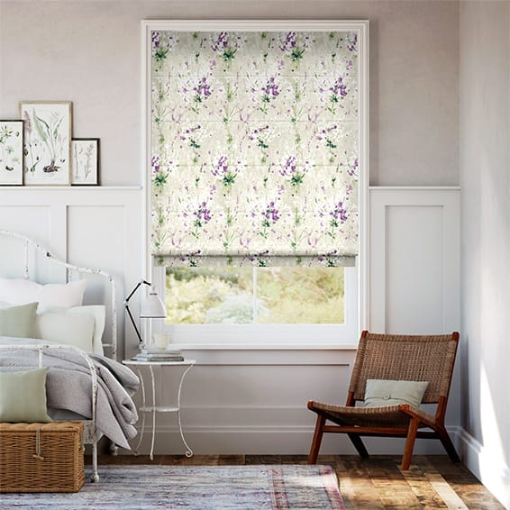 Jackson Linen Violet Roman Blind