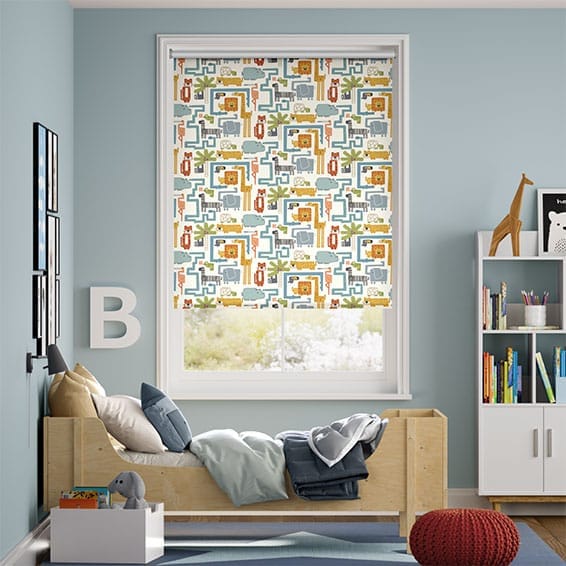 Jungle Jiggle Blackout Denim Multi Roller Blind