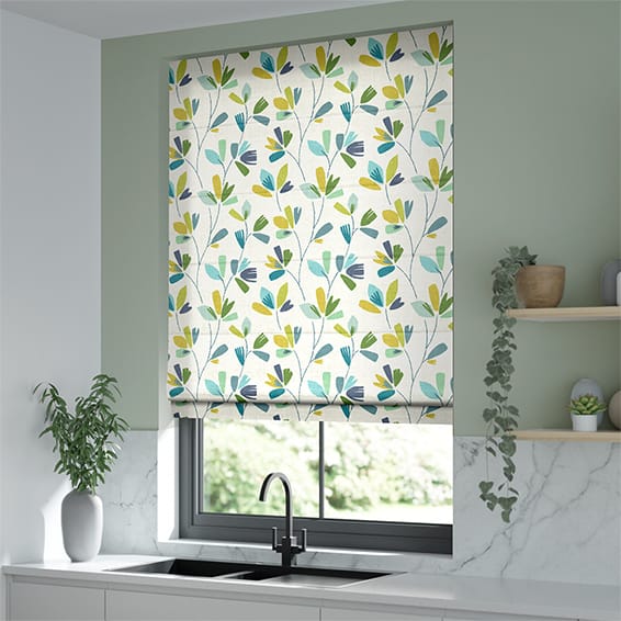 Juniper Limeade Roman Blind